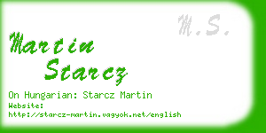 martin starcz business card